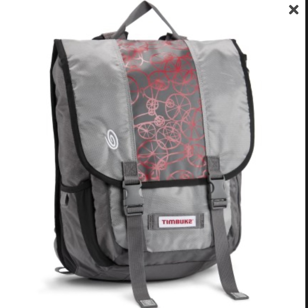 EUC Timbuk2 swig cycling  Backpack laptop sleeve commuting gray  Front Panel